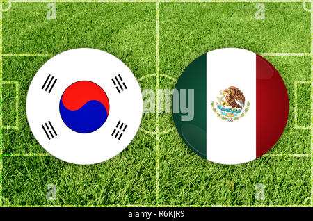 Corea del Sud vs Messico partita di calcio Foto Stock