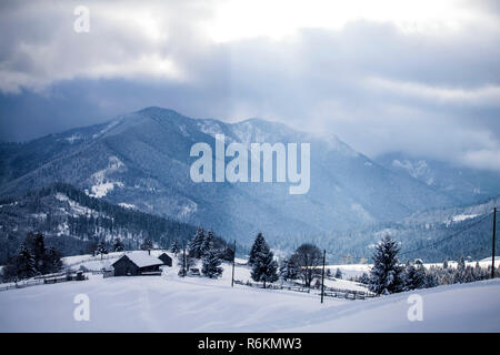 Inverno in montagna Foto Stock