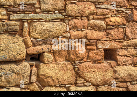 Intricate murature Holly Gruppo, Rovine Anasazi, date da D.C. 1230-1275, Hovenweep National Monument, Utah, Stati Uniti d'America Foto Stock