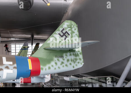 Schwalbe riproduzione di Messerschmitt Me-262 a Evergreen Aviation & Space Museum a McMinnville, Oregon Foto Stock