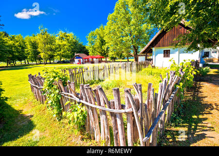 Kumrovec pittoresco villaggio nella regione di Zagorje croato Foto Stock