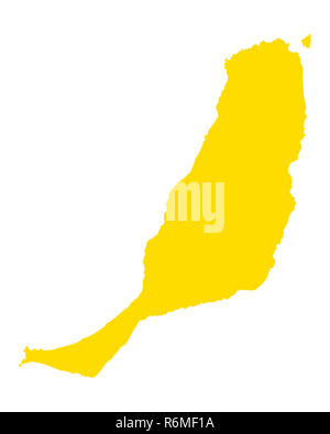 Mappa di Fuerteventura Foto Stock