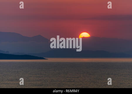 Sunrise nelle isole Ionie Foto Stock