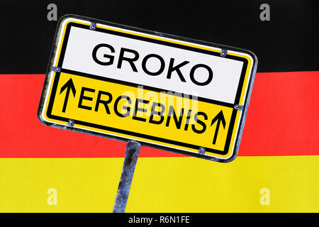 Schild - La Germania ha votato sulla groko. Grande coalizione in Germania Foto Stock