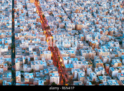 Tehran uccelli-eye. Iran Foto Stock