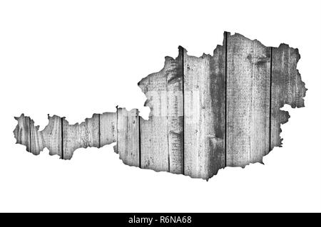 Mappa di austria sulla tessitura Foto Stock