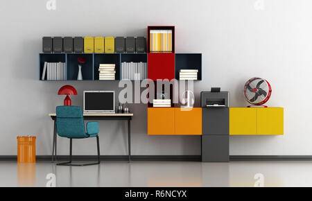 Colorate home office Foto Stock