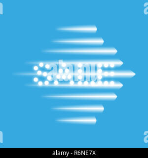 Cena vendita icona di velocità su sfondo blu Foto Stock