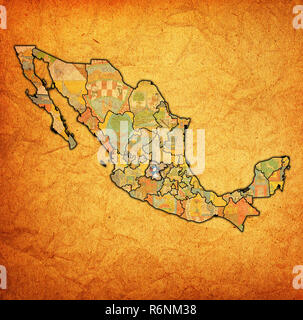 Guanajuato sulla mappa di amministrazione del Messico Foto Stock