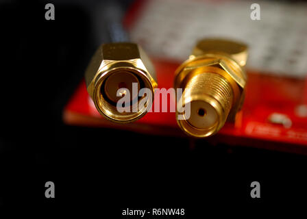 Connettori SMA Foto Stock