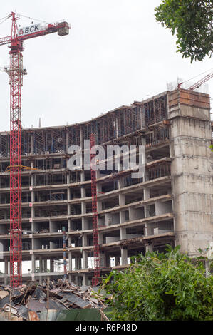 Batam, Indonesia. Struttura di costruzione di una proprietà Foto Stock