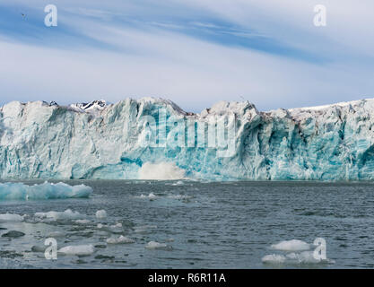 Lilliehook ghiacciaio nel fiordo Lilliehook un ramo del fiordo di croce, isola Spitsbergen, arcipelago delle Svalbard, Norvegia Foto Stock