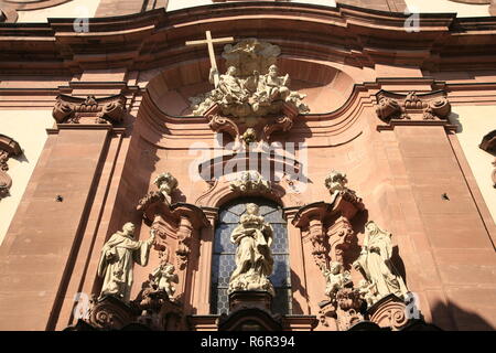 DEU Deutschland, Renania-Palatinato, Mainz, Altstadt, Kirschgarten, Fassade der Augustinerkirche Foto Stock