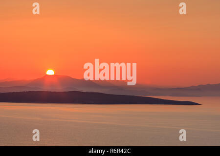 Sunrise nelle isole Ionie Foto Stock