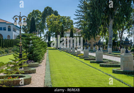 Acre, Israele - 27 Ottobre 2018 : Giardini Bahai in acri, Israele Foto Stock