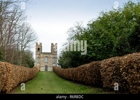 La torre Belvedere, Claremont Landscape Garden, Esher, Regno Unito Foto Stock