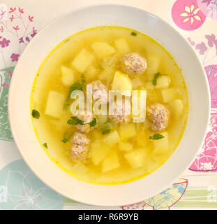 Sana zuppa di polpette Foto Stock