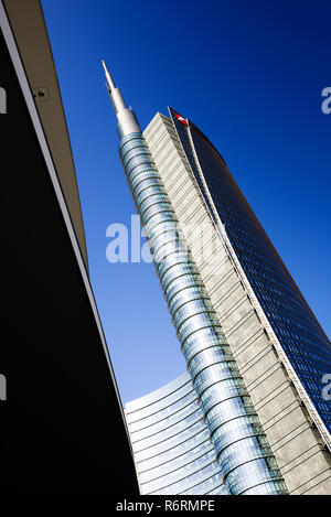 Milano Lombardia Italia - Unicredit Banca Torre sede Foto Stock