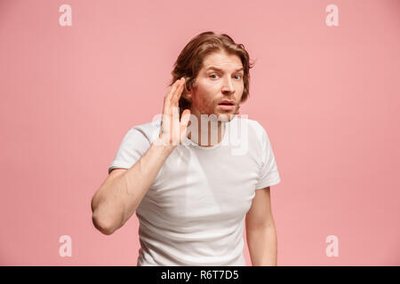 La Happy business man standing e giovane uomo che ascolta Foto Stock