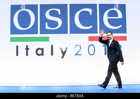 Foto LaPresse - Claudio Furlan 05/12/2018 Milano ( MI ) Cronaca Apertura del Consiglio Ministeriale dell&#x2019;Organizzazione per&#xa0;la sicurezza e la cooperazione in Europa Osce nella foto: Thomas Greminger segretariato Osce Photo Lapresse - Claudio Furlan 05/12/2018 Milano (MI) News Osce sessione di apertura nel pic: Thomas Greminger segretariato Osce Foto Stock