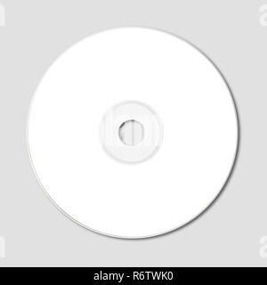 Bianche per CD - DVD mockup modello isolato su grigio Foto Stock