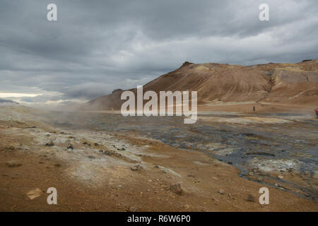 A Hverir, Namafjall, Islanda Foto Stock