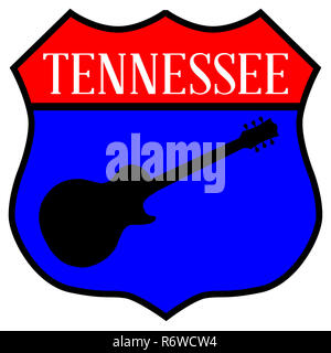 Tennessee Guitar autostrada segno Foto Stock