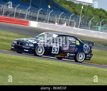 Hazell Mark, BMW M3 E30, Super touring car trofeo, Silverstone Classic 2015, Chris McEvoy, il circuito da corsa, cjm-fotografia, Classic, Classic Racing C Foto Stock