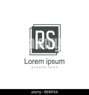 Iniziale Logo RS modello. Lettera minimalista logo design modello Illustrazione Vettoriale