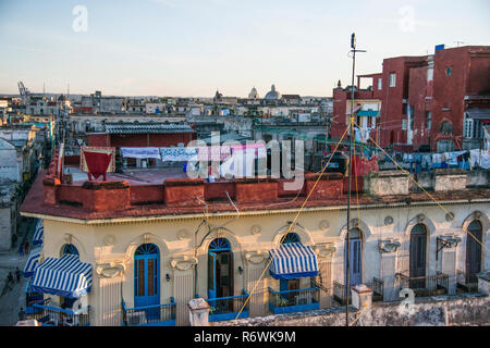 Vista sul tetto di l'Avana. Foto Stock