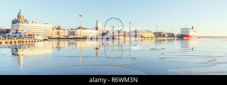 Argine a Helsinki in Finlandia Foto Stock