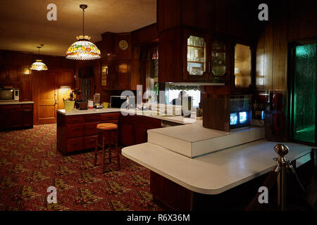 Cucina di la casa di Elvis Presley a Graceland a Memphis, Tennessee Foto Stock