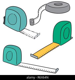 Set di vettore di nastro di misurazione Illustrazione Vettoriale