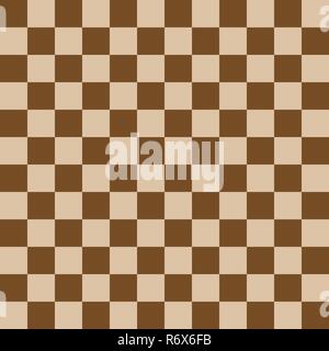 Scacchiera, seamless pattern. Illustrazione Vettoriale. Brown Illustrazione Vettoriale
