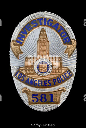 Los Angeles investigatore di polizia del badge Foto Stock