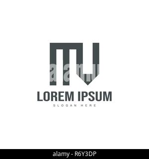 Lettera iniziale del modello di logo. Lettera minimalista logo design modello Illustrazione Vettoriale