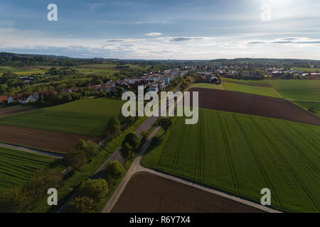 Vista aerea su campi di hÃ¶fingen in baden wÃ¼rttemberg Foto Stock