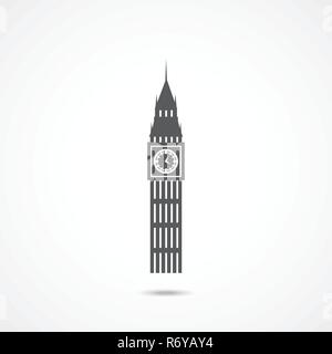 Big Ben icona illustrazione vettoriale Illustrazione Vettoriale