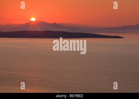 Sunrise nelle isole Ionie Foto Stock