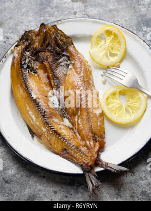 Rustico inglese affumicato con salmone Foto Stock