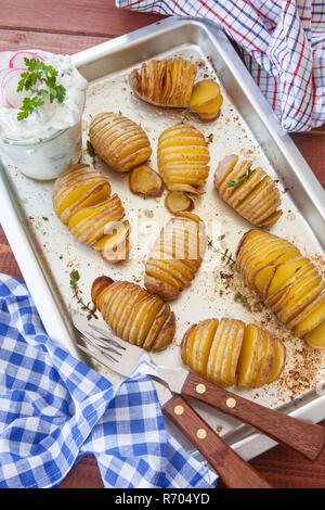 Rustico di patate della ventola Foto Stock