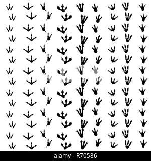 Set di Stampe differenti isolati Foto Stock