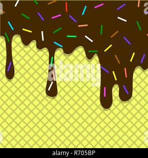 Ciambella dolce Brown Texture. Smalto e spruzza Pattern Foto Stock