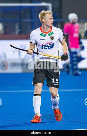BHUBANESWAR, 01-12-2018, Odisha Hockey uomini di Coppa del Mondo di Bhubaneswar 2018. Luogo: Kalinga Stadium. Tom Grambusch durante il gioco vs Germania il Pakistan. Foto Stock