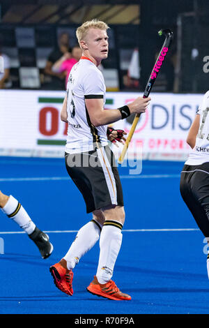 BHUBANESWAR, 01-12-2018, Odisha Hockey uomini di Coppa del Mondo di Bhubaneswar 2018. Luogo: Kalinga Stadium. Tom Grambusch durante il gioco vs Germania il Pakistan. Foto Stock