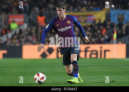 Barcellona, 5-12-2018. Il Copa el Rey 2018/ 2019, round di 32 seconda gamba. Barcelona-Cultural Leonesa. Miranda di Barcellona durante il gioco Barcellona - Leonesa culturale Foto Stock
