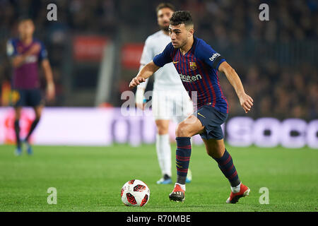 Barcellona, 5-12-2018. Il Copa el Rey 2018/ 2019, round di 32 seconda gamba. Barcelona-Cultural Leonesa. Munir el Haddadi di Barcellona durante il gioco Barcellona - Leonesa culturale Foto Stock