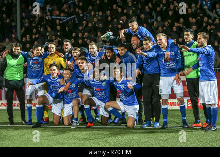 Utrecht, Paesi Bassi. Il 7 dicembre 2018. Stadion De Vliert Keuken Kampioen Divisie, FC Den Bosch celebrando la vittoria dopo il gioco durante la partita Den Bosch - NEC Credito: Pro scatti/Alamy Live News Credito: Pro scatti/Alamy Live News Foto Stock