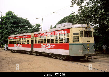 I tram a Calcutta, West Bengal, India Foto Stock