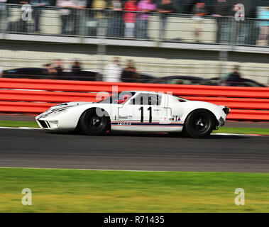 David bracciale, Steve Soper, Ford GT40, FIA, Masters storico di vetture sportive, Silverstone Classic 2015, auto, Chris McEvoy, il circuito da corsa, cjm-fotografia, Foto Stock